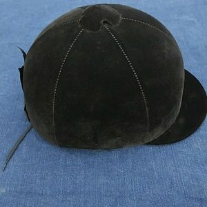 Authentic Blk Velveteen Equestrians' hat sz 7 1/9